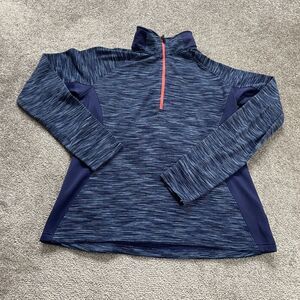 Columbia Optic Got It Active Jacket Womens Large Blue 1/4 Zip High Neck Running